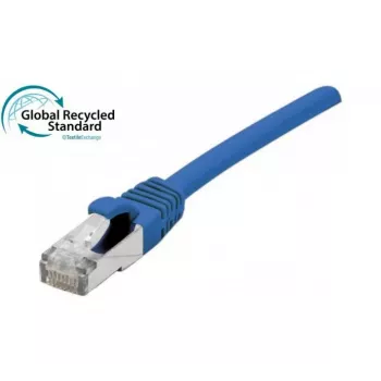 EXERTIS CONNECT Cat. 6A S/FTP Patch Cable, TPE, Halogen-Free, GRS-Certified, Blue, 5 m 854516