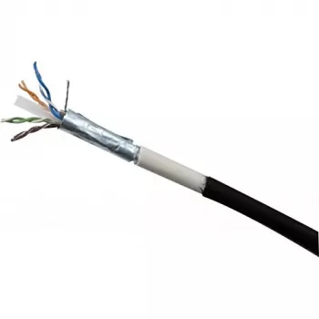 Exertis Connect Cat6 Outdoor Patch Cable RJ45 to RJ45, F/UTP, 20m, Black 845046