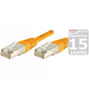 EXERTIS CONNECT Cat.6 S/FTP Patch Cable, PiMF, Orange, 0.7 m 854466