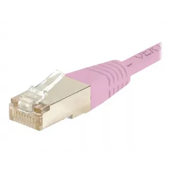 EXERTIS CONNECT S/FTP CAT.6 Patch Cable, PiMF, Pink, 3.0 m, Slim Snagless 854483