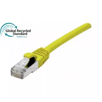 EXERTIS CONNECT RJ45 Patch Cable Cat. 6, F/UTP, GRS-certified, Yellow, 3.0 m (854642)
