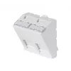 EXERTIS CONNECT Faceplate Insert 45x45mm for 2 Keystone Modules, 30°, Signal White RAL 9003 911711