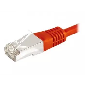EXERTIS CONNECT Cat6a F/UTP Patch Cable, 3m, Red, 10 Gbps, Slim Bend Protection 859536