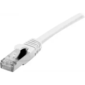 EXERTIS CONNECT 858502 Cat 6A S/FTP Patch Cable, 2 m, White, Slim Boot