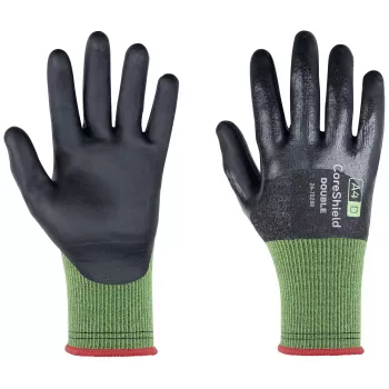 Honeywell AIDC CoreShield Double 24-7D28B/07 Cut-resistant Gloves, Size 7, Grey/Black, 1 Pair