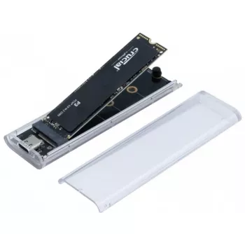 EXERTIS CONNECT M.2 SSD Enclosure USB 3.2 Gen 2 Type-C Transparent 924625