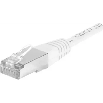 EXERTIS CONNECT 859579 Cat.6a F/UTP Patch Cable, 1.5 m, White, 10 Gbps, Slim Boot