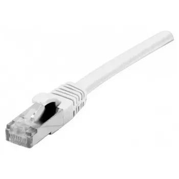 EXERTIS CONNECT Cat 6A S/FTP Patch Cable, 15 m, White, Slim Snagless Strain Relief 858507