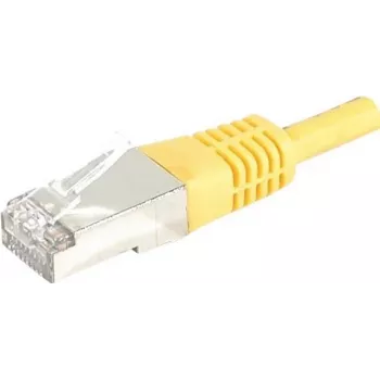 EXERTIS CONNECT 858336 Cat.6A S/FTP Patch Cable, 7.5 m, Yellow, Slim Boot