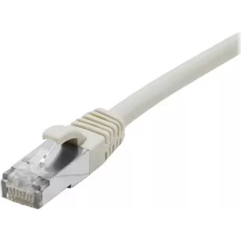 EXERTIS CONNECT Cat 6A S/FTP Patch Cable, 0.15 m, Grey, Slim Strain Relief Sleeve 858401