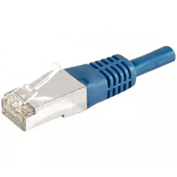 EXERTIS CONNECT 859525 Cat.6a F/UTP Patch Cable, 15 m, Blue, 10 Gbps, Slim Boot