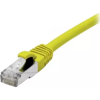 EXERTIS CONNECT 858418 Cat 6A S/FTP Patch Cable, 0.3 m, Yellow, Slim Boot