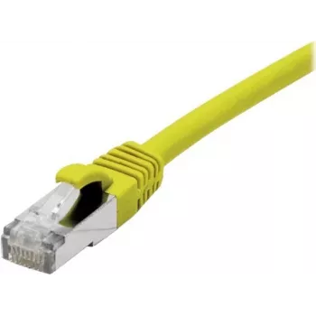 EXERTIS CONNECT 858419 Cat 6A S/FTP Patch Cable, 0.5 m, Yellow, Slim Boot