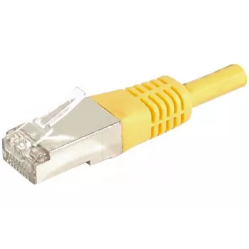 EXERTIS CONNECT 859561 Cat.6a F/UTP Patch Cable, 0.3 m, Yellow, 10 Gbps, Slim Boot