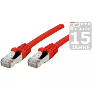Exertis Connect Dexlan CAT 6a SFTP Patch Cable, RJ-45 Plug to RJ-45 Plug, 20 m, Halogen-Free, Moulded, Snagless, Red 858476