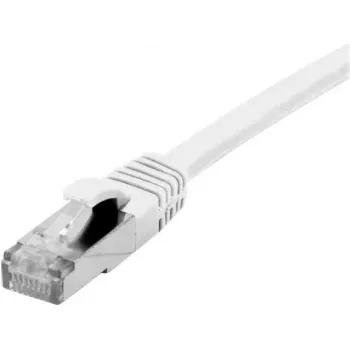 EXERTIS CONNECT Cat 6A S/FTP Patch Cable, White, 0.3 m, Slim Snagless Boot 858498