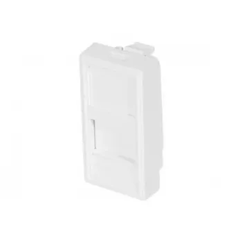 Exertis Connect Dexlan Modular Outlet Empty 45 x 22.5 mm for 2 x RJ45 Keystone Flush Mounting RAL 9003 Signal White 911731