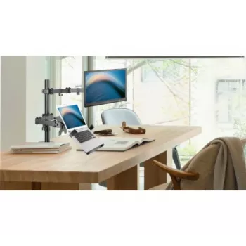 EXERTIS CONNECT Desk Mount Kit for Monitor and Laptop, 13-32 inch, Steel, Pole Clamp/Grommet, Articulated Arms, VESA 75/100 915170