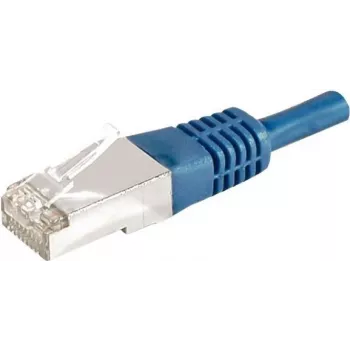 EXERTIS CONNECT 859522 Cat.6a F/UTP patch cable, 5 m, blue, 10 Gbps, slim boot