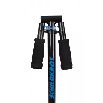SCHILDKROT Junior Kick Scooter City Scooter Runabout, Blue, Aluminium Deck and Handlebar, 145 mm PU Wheels, 3-Position Height Adjustable, Foldable 510303