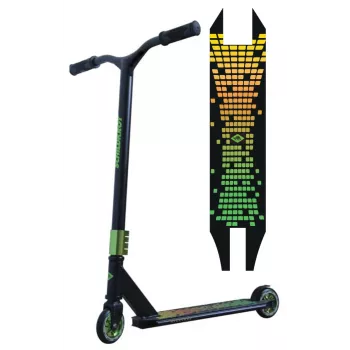 SCHILDKROT Kickless Forest Stunt Scooter, Aluminium Deck 500 x 100 mm, Y-Bar, 100 mm Wheels, ABEC 7, from 8 Years, max. 100 kg 510432