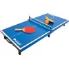 DONIC SCHILDKRÖT Mini Table Tennis Table Set, Blue, Foldable, 68 x 33 x 9 cm, with 2 Bats, Net, 2 Balls 838576