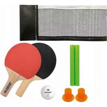 DONIC SCHILDKRÖT Mini Table Tennis Set – 2 FSC Bats (140 x 90 mm), Ball, Net 788460