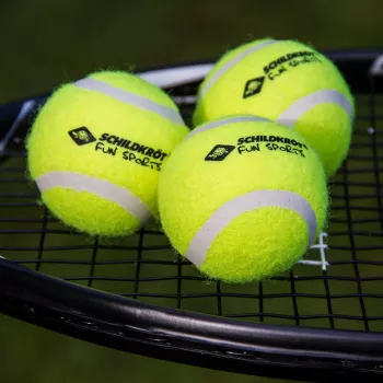 SCHILDKROT Tennis Balls, 3-Pack, Yellow, Moderate Bounce for Recreational Play (970048)