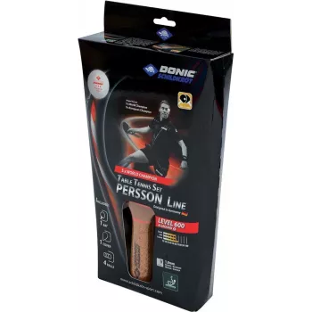Donic Schildkröt 788450 Table Tennis Bat for Beginners and Recreational Players - Black Rubber, Wooden Handle, Concave, 5-Ply Wood, 1.0mm Sponge, Not ITTF Approved