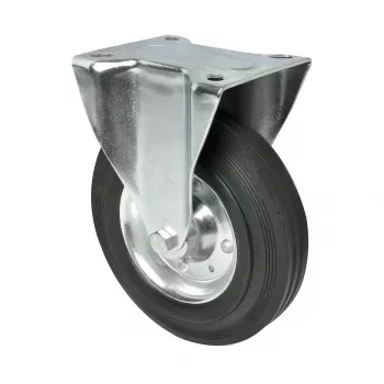 Wagner design yourself Fixed Castor RO 8200 Silver, 50 mm Wheel, 50 kg Load Capacity, Galvanised Steel 4820001