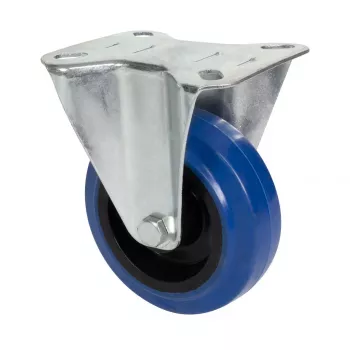 Wagner design yourself fixed castor RO 8700, 75 mm, blue/grey tread, 50 kg load capacity, plate mounting 4870001
