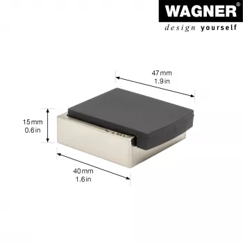 Wagner design yourself EH 5159 Wall Door Stopper Screw or Glue, Zinc Die-Cast and Solid Rubber (15515911)
