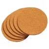 KESPER Coaster Set Made of Natural Cork, 6-Piece, Square, Heat-Resistant, 100x100x5 mm, Environmentally Friendly