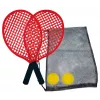 Schildkröt Beach Tennis Set, Black/Red – 2 Plastic Rackets and Softball 970130