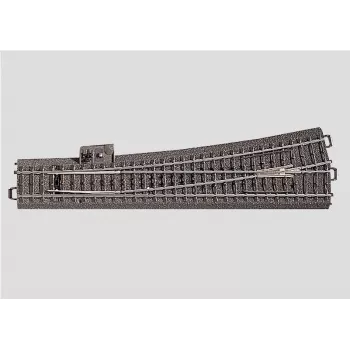 Märklin H0 C Track Slim Left Turnout with Ballast Bed, 236.1 mm, Manual Operation, AC 24711