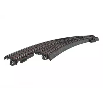 Märklin 24771 C Track Curved Turnout Left, H0 Gauge, Manual, Black Ballast Bed