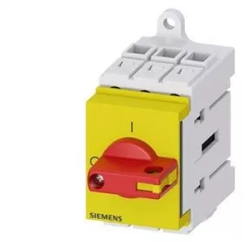 Siemens 3LD30300TK13 main switch / load break switch, 3-Pole, 16 A, 7.5 kW, red/yellow