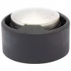 Wagner Design Yourself EH 5171 Door Stop, Zinc Die-Cast with Rubber Buffer, Ø 5 cm, Matt Nickel/Black 15517111