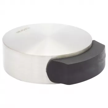 Wagner Design Yourself EH 5111 Floor-Mounted Door Stop, Zinc Die-Cast with Rubber Ring, Satin Nickel, 50 mm Diameter (15511111)