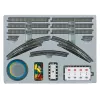 Märklin 08193 Station Track Extension Set T2, Z Gauge (1:220), Nickel Silver Track