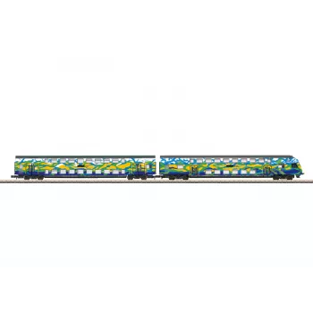 Märklin 87307 Z Double-Decker Wagon Set Touristik 2 DB AG (1:220, 2 Wagons)