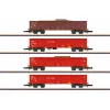 Märklin 82542 Z Gauge 4-Piece High-Side Wagon Set - Scrap Train of the DB AG, Era V