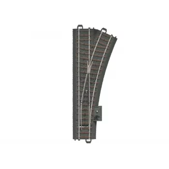 Märklin H0 C Track Right Turnout 188.3 mm with Ballast Bed (24612)