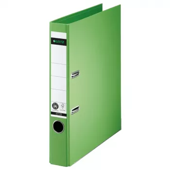 LEITZ 180° lever arch file A4 50 mm light green cardboard 1008-00-50