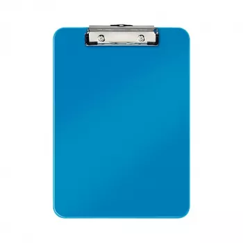LEITZ WOW A4 clipboard metallic blue with metal clip, 80 sheet capacity 3971-00-36