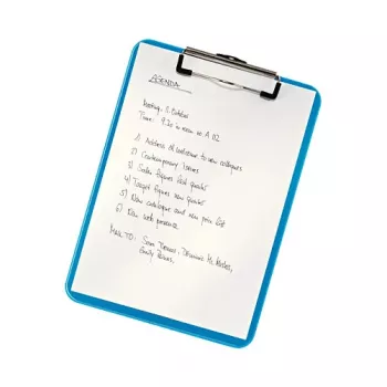 LEITZ WOW A4 clipboard metallic blue with metal clip, 80 sheet capacity 3971-00-36