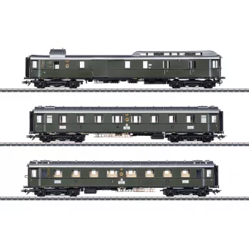 Märklin 42490 H0 3-Car Set Express Train Coaches PwPost4ü-28 of the DRG