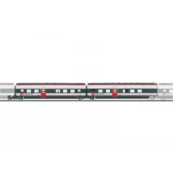 Märklin 043452 H0 Supplementary Coach Set 2 for Giruno SBB, 2 Intermediate Coaches, Era VI