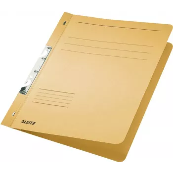 LEITZ file binder with slotted mechanism, DIN A4, manila cardboard, chamois, 250 g/m², 170 sheet capacity, 80 mm mechanism, pack of 50 (3746-00-11)