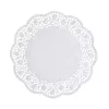 PAPSTAR Cake Doilies Round Cake Underlays Ø 28 cm, 100 Pieces, White Lace Pattern 12268